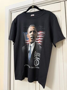 New Barack Obama for President Election T-Shirt Adult Sz Medium Black